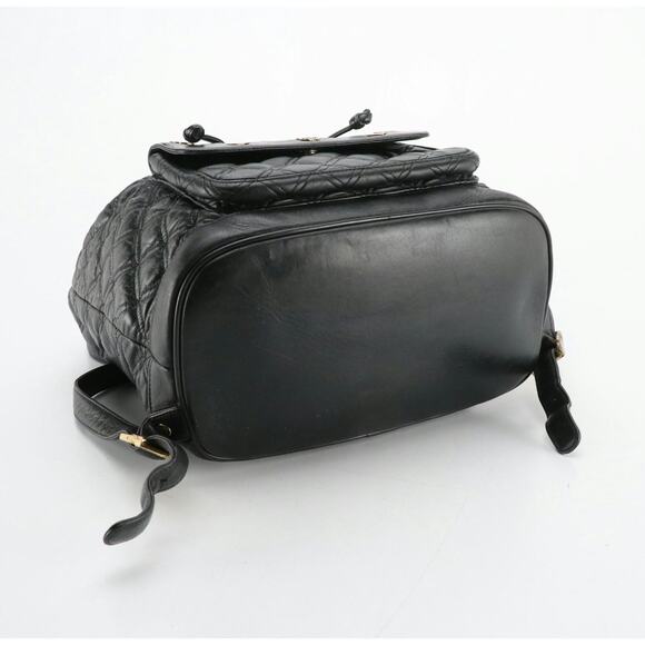 Authentic MCM Black Diamond Quilted Leather Backpack main image 12